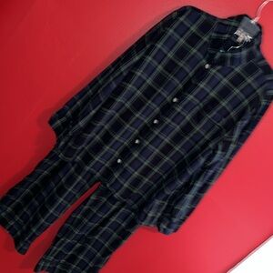 J. Crew 2 Pc. Plaid Cotton Blend Flannel Pajamas